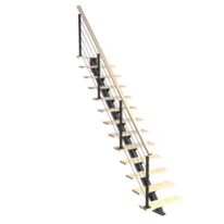 Escalier Elliot droit rampe Epure tubes | Epure Tubes