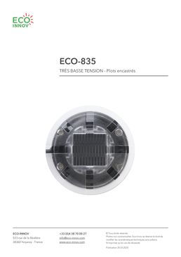 Plots lumineux LED très basse tension pour balisage de voirie | ECO-835