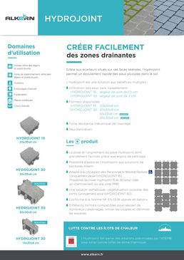 Pavé drainant en déchets de coquilles Saint-Jacques avec écarteurs végétalisables | Océan Hydrojoint