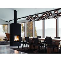 Poêle de masse design mixte à bûches et pellets | Karelia Colors