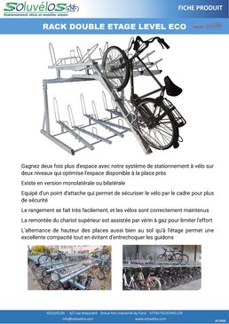 Rack double étages vélos | LEVEL ECO