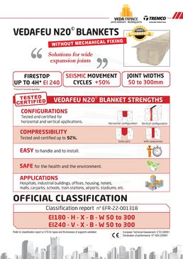 Nappe coupe-feu jusqu'à 4 heures | VEDAFEU N20 