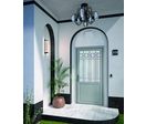 Porte d'entrée bois ou PVC à vitrail artisanal art-déco | Les Capitales Art déco
