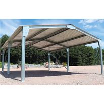 Abri bi-pente en kit 80m² - 8x10x3,35m