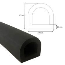 Butée linéaire, forme (D) 60 X 60 mm, longueur 2,5 m | WATTELEZ 