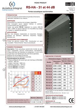 Porte sectionnelle acoustique sur mesure | RS-HA