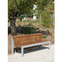 Banc, banquette, fauteuil, transat en acier thermolaqué et bois | Cinéo