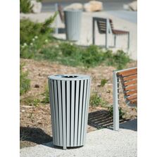 Corbeilles et cendriers en acier thermolaqué | Luna