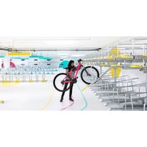 Range-vélos à deux niveaux et étage supérieur mobile | Rack vélos