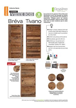 Porte intérieure Collection Epicéa - Gamme Vieux Bois - Breva et Tivano