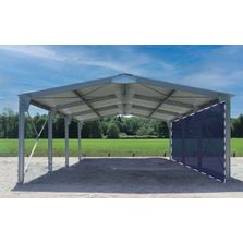 Abri bi-pente en kit 8x15x3,35m bardage 1 long pan bas
