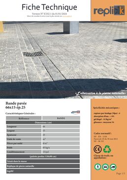 Bordures d'ilot et bandes pavées