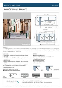 Barrière pivotante | Barrière courte à loquet pour contrôle d'accès