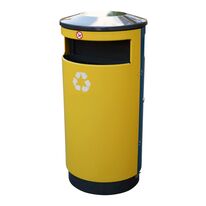 Poubelle urbaine de tri sélectif double-flux | AUSTRALIA SLIDE TRI 2 FLUX 