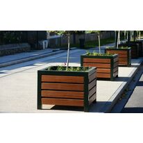 Jardinières en bois et acier thermolaqué | Cléo