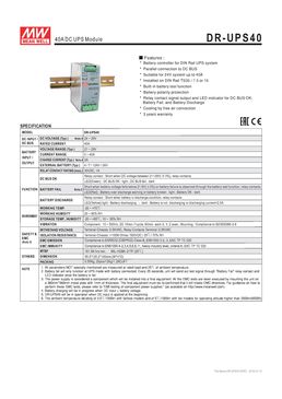 Module de contrôle de batterie pour système 40A DC UPS | MEAN WELL DR-UPS40