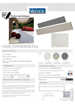 Lame de terrasse imitation bois | Fontainebleau