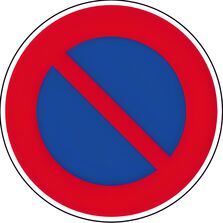 Panneau stationnement interdit B6a1 Ø450 | 1-02-2-029i