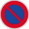  Panneau stationnement interdit B6a1 Ø450