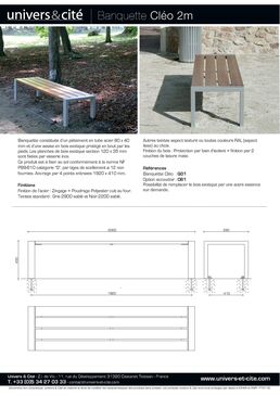 Mobilier urbain d'assises en bois et acier | Cléo