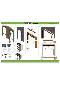 Châssis pour portes à galandage | ORCHIDEA vantail double opposé