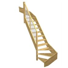 Escalier Aria double quart tournant haut & bas rampe Emerence | LAPEYRE SERVICES