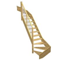 Escalier Aria double quart tournant haut & bas rampe Emerence | LAPEYRE SERVICES