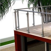 Rampe en aluminium et verre avec double système de fixation | Alumia Glass