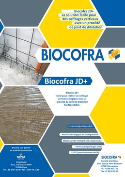 Coffrage vertical biodégradable hydrofugé | Biocofra JD+