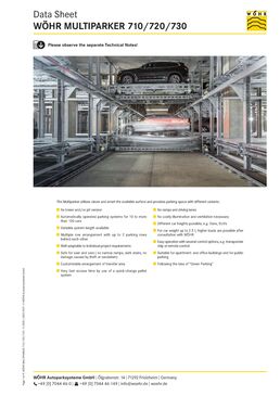 Espace parking sur 2 à 8 niveaux | MULTIPARKER 710 