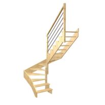 Escalier Ouessant double quart tournant intermédiaire rampe Régate tubes acier | LAPEYRE SERVICES