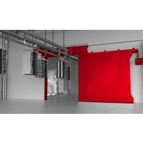 Fermeture de convoyeur aérien à porte coulissante