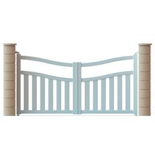 Portails en PVC avec traverses centrales | VERT GALANT