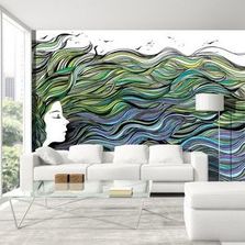 Papier peint Profil et Cheveux de Mer - D243