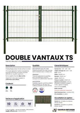 Portail grillagé à plis - Portail double vantaux | TS