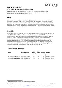 Revêtement mural pour rénovation de murs abîmés sans préparation: SYSTEXX Active Reno