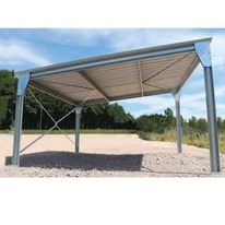 Abri de voiture monopente en kit 27m² - 5,4x5x3m