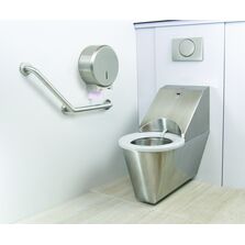 WC suspendu automatique hygiénique en inox pour PMR | Hygiseat inox PMR