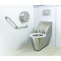 WC suspendu automatique hygiénique en inox pour PMR | Hygiseat inox PMR