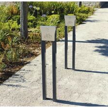 Appui-vélo en acier thermolaqué et inox | Fusion