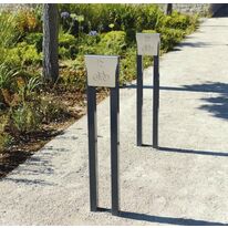 Appui-vélo en acier thermolaqué et inox | Fusion