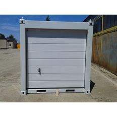 Conteneur de stockage pour garage avec porte sectionnelle | EUROPBOX 