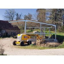 Bâtiment monopente galvanisé 216m² + auvent 5m - 12x18x5m