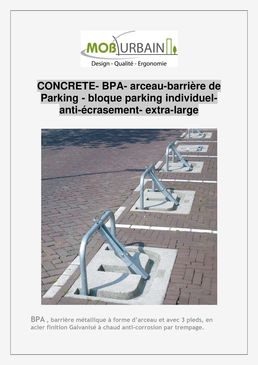 Stop-park bloque parking individuel type BPA CONCRETE