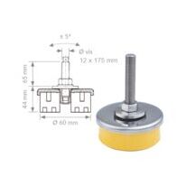 PIED INOX SUROSOL D60 T.F. L.65mm M12 | WATTELEZ 