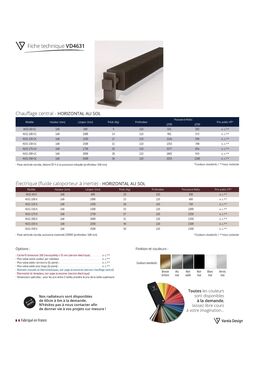 Radiateur à ailettes design | VD 4631 acier haute performance