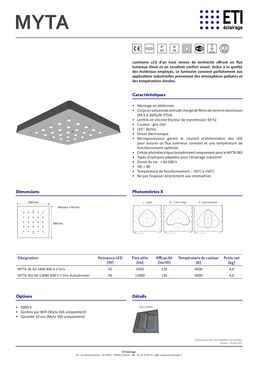 Luminaire LED pour éclairage intérieur industriel | MYTA 