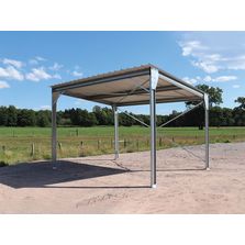 Abri de voiture monopente en kit - 4x5x3,4m