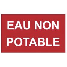 Panneau eau non-potable alu composite | 1-02-2-065d1