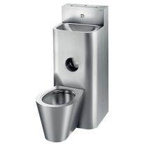 Combi KOMPACT EC/EF lavabo WC à poser au centre Inox 304 sat | Réf. 161800